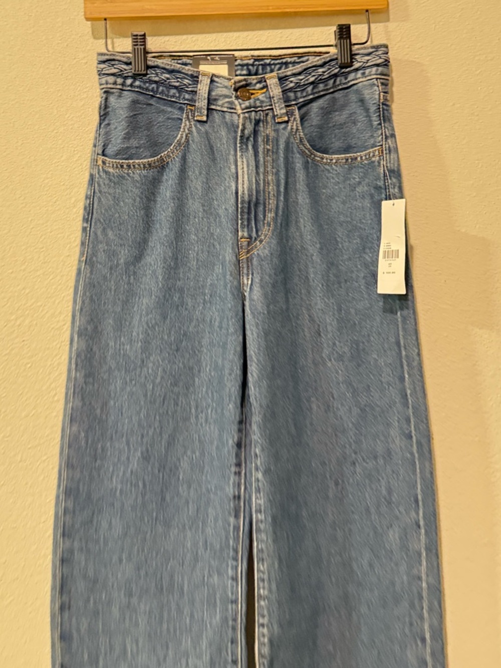 Levi's Ribcage Wide Leg Braided high waist Jeans size 24 NWT - Picture 5 of 14